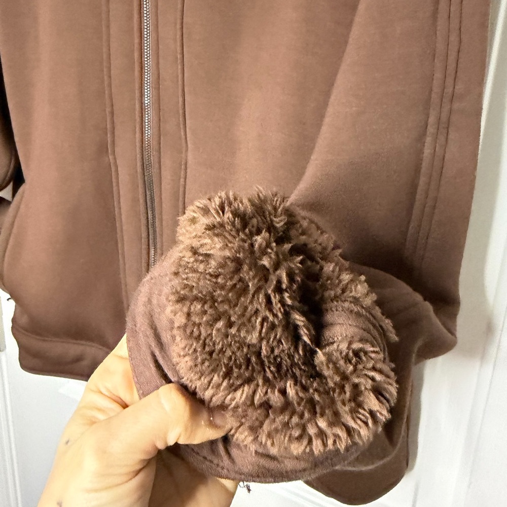NWT Athleta Westbound Sherpa Chocolate Brown Jacket, size M - Picture 5 of 9